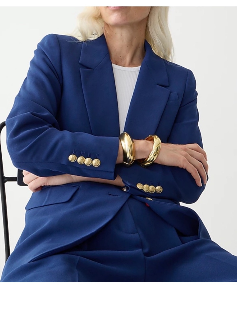 NWT J. Crew Willa Blazer with Gold Buttons Mediterranean Blue - 6